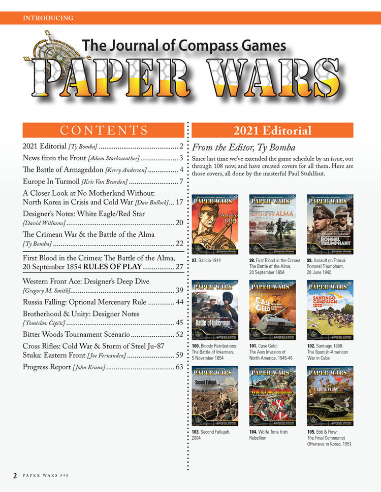 Paper Wars Issue 98: Magazine & Game (First Blood in the Crimea, Alma) - The Tabletop Strategist