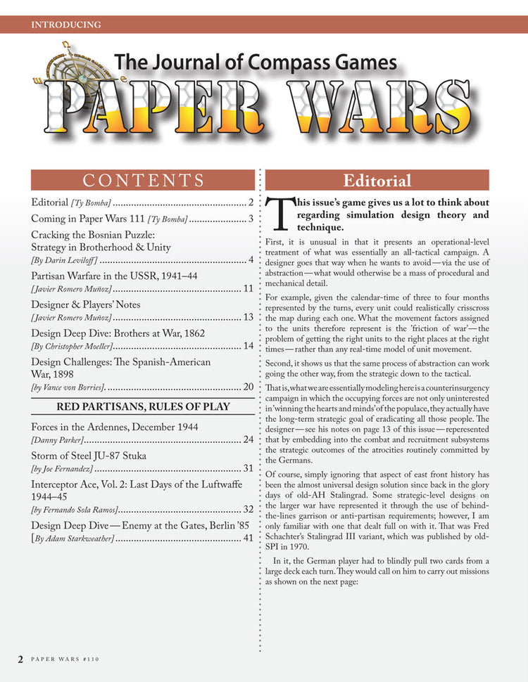 Paper Wars Issue 110: Magazine & Game (Red Partisans)
