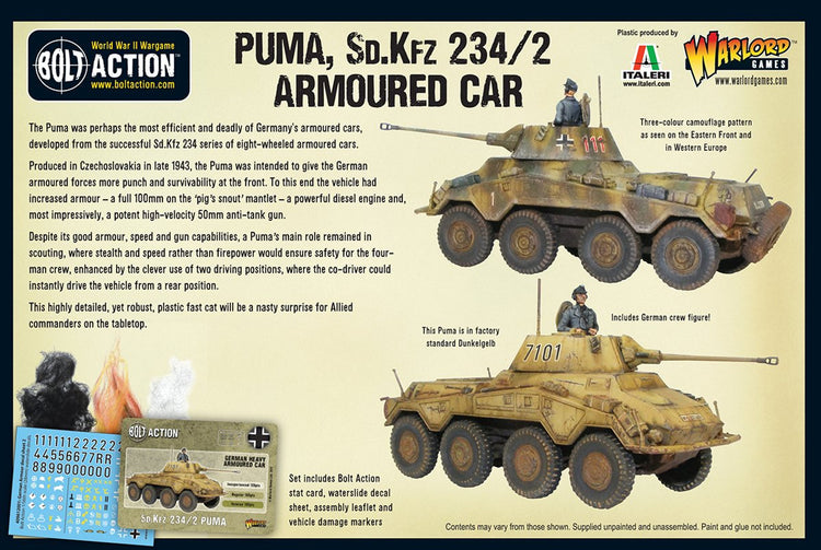 Bolt Action: Puma Sd.Kfz 234/2 Armoured Car - The Tabletop Strategist