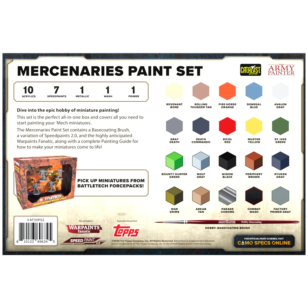 BattleTech: Mercenaries Paint Set