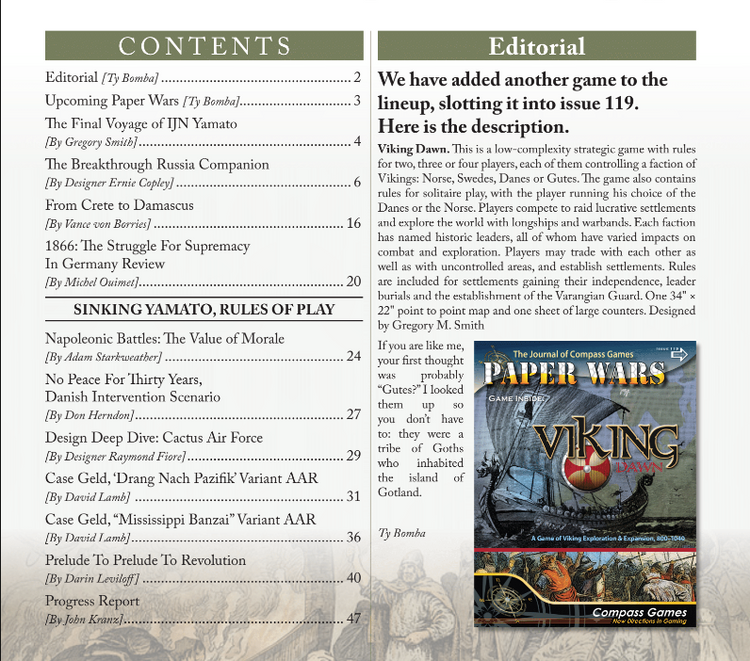 Paper Wars Issue 112: Magazine & Game (Sinking Yamato)