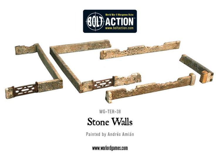 Bolt Action: Stone Walls (Plastic) - The Tabletop Strategist