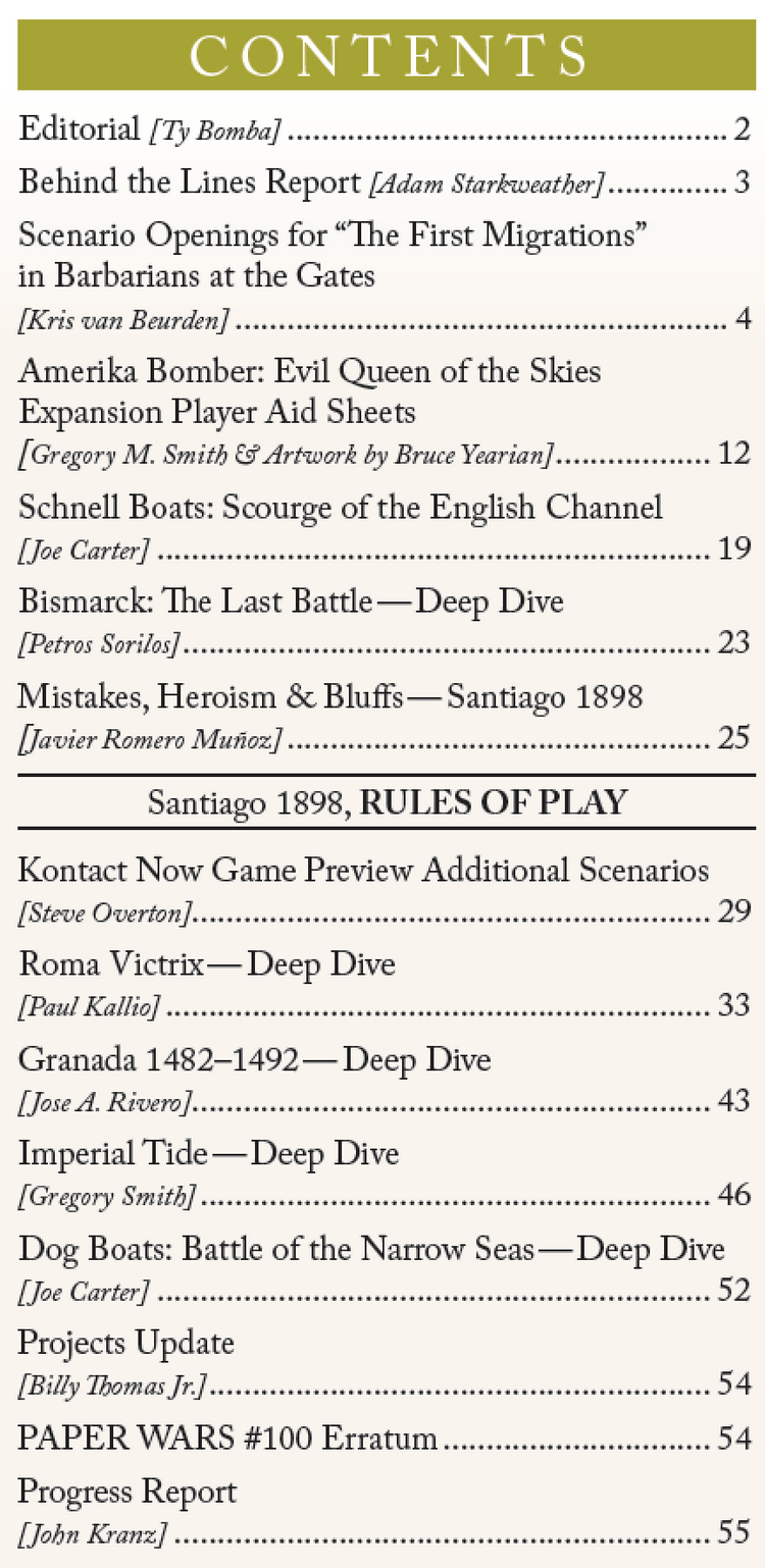 Paper Wars Issue 102: Magazine & Game (Santiago Campaign, 1898)