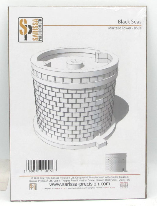 Sarissa Precision BS01 Martello Tower (Black Seas) Terrain Kit Fortification - The Tabletop Strategist