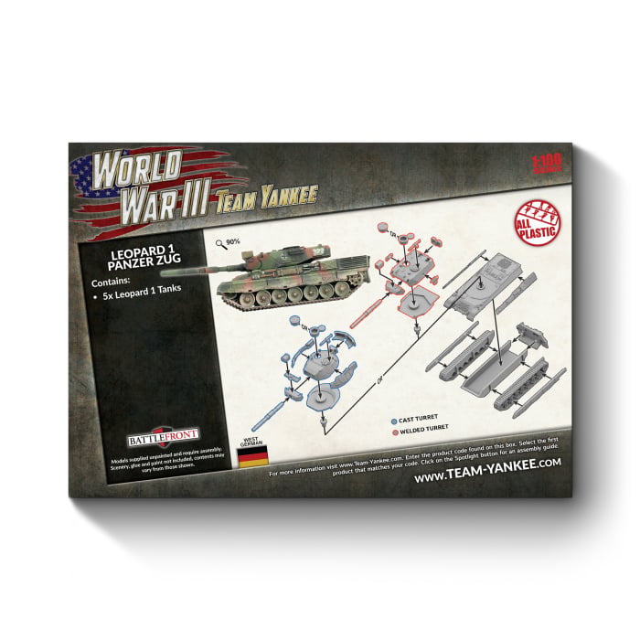 Leopard 1 Panzer Zug (WWIII x5 Tanks Plastic)