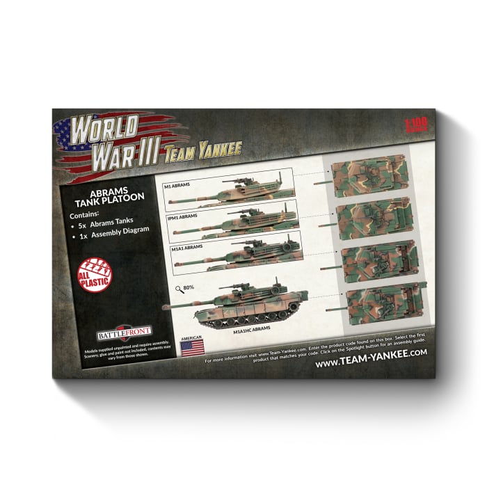 Abrams Tank Platoon (WWIII x5 Tanks Plastic)