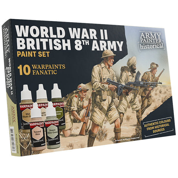 Army Painter: Warpaints: Historical WWII- British 8th Army Paint Set (10 paints)