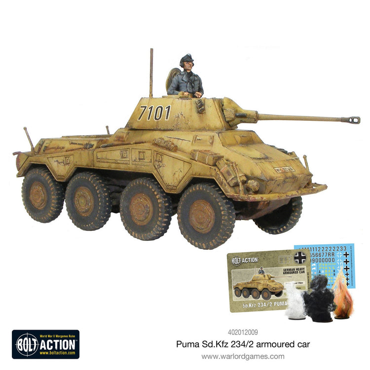 Bolt Action: Puma Sd.Kfz 234/2 Armoured Car - The Tabletop Strategist