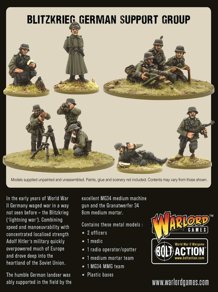 Bolt Action: Blitzkrieg German Support Group - The Tabletop Strategist
