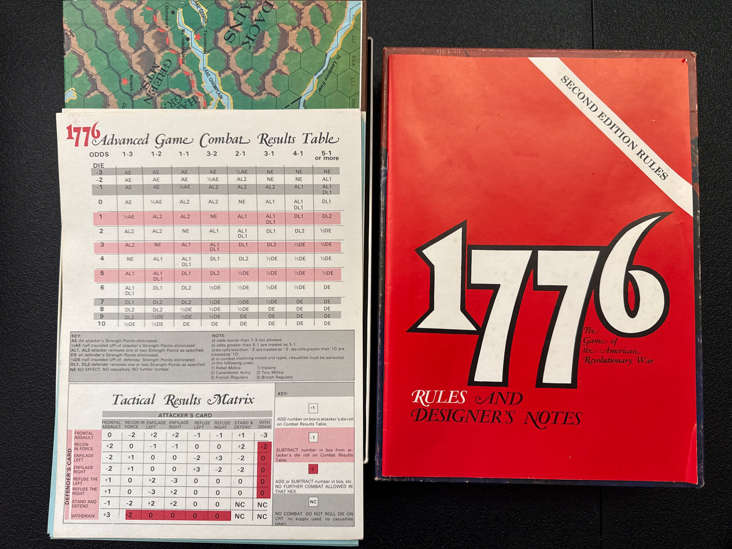 1776: The Game of the American Revolutionary War (1974, Good Condition, Complete)