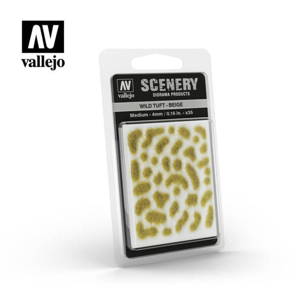Vallejo Scenery: Wild Tuft- Beige, Medium (4 mm. / 0,16 in.)