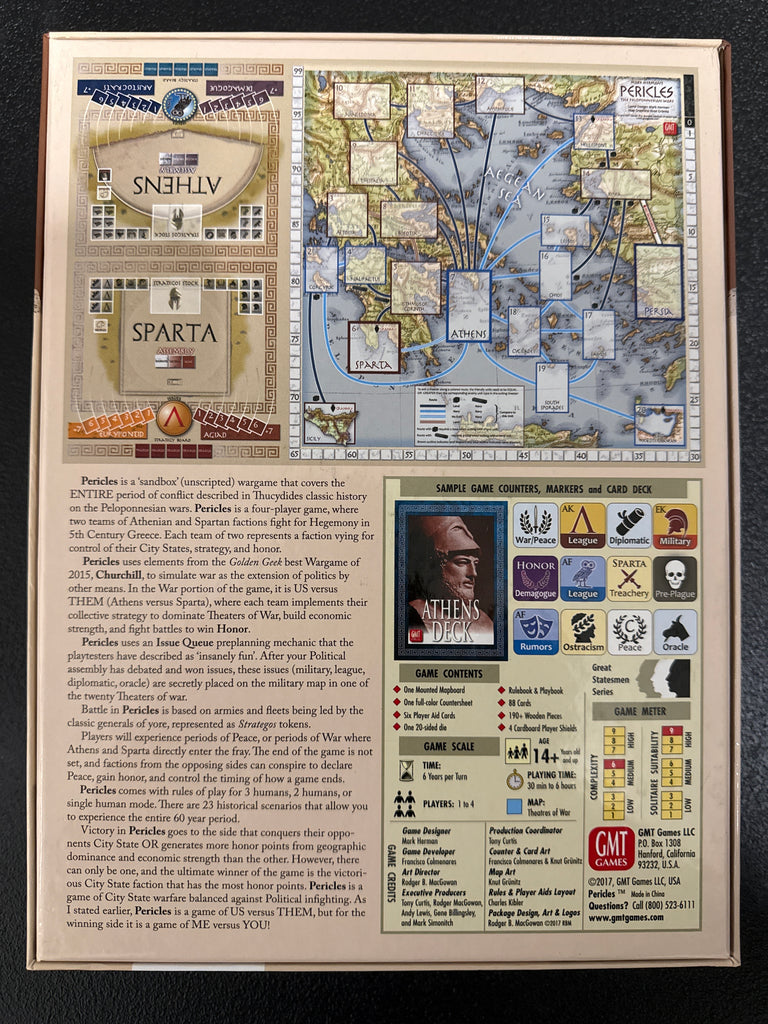 Pericles: The Peloponnesian Wars (2017, Used, VG)