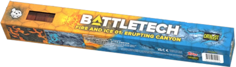 BattleTech: Battle Mat- Fire and Ice- Erupting Canyon