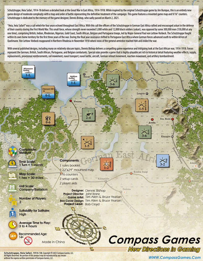 Schutztruppe, Heia Safari, 1914-18