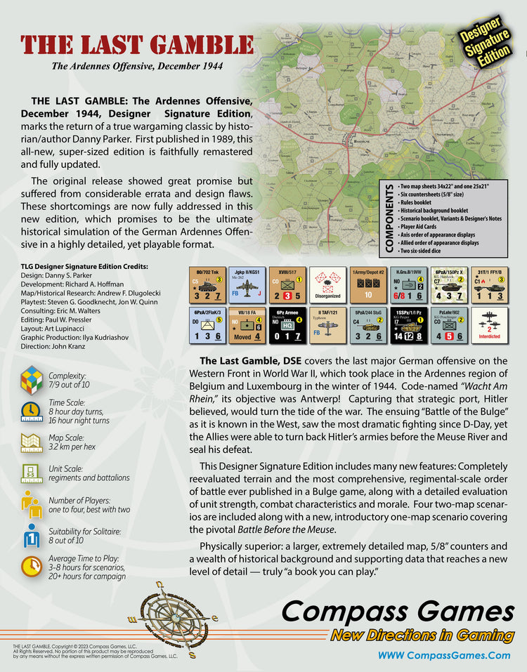 The Last Gamble: The Ardennes Offensive, December 1944 – Designer Signature Edition - The Tabletop Strategist
