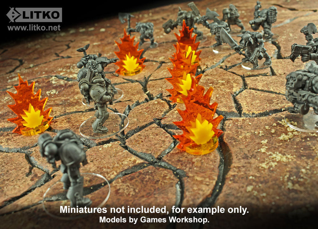 Artillery Strike Markers, Medium (5) - The Tabletop Strategist