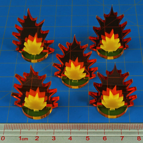 Artillery Strike Markers, Medium (5) - The Tabletop Strategist