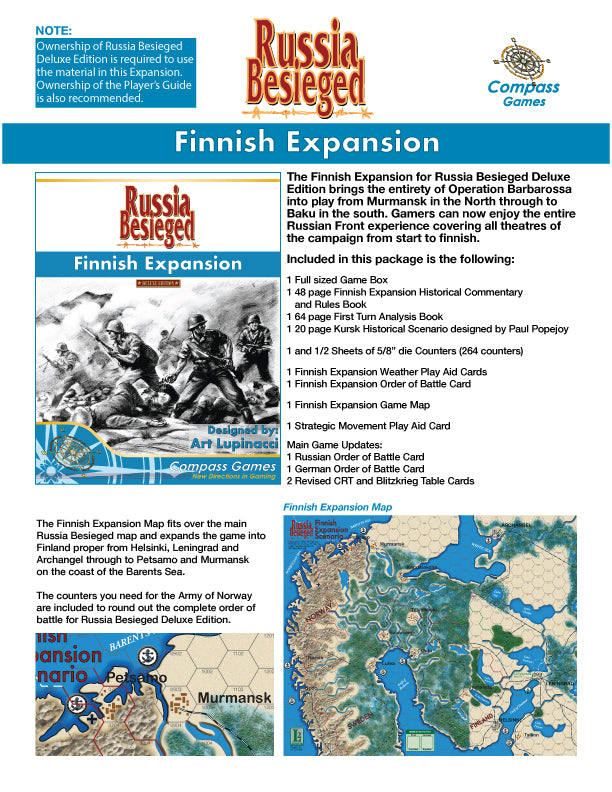 Russia Besieged Deluxe Edition, Finnish Expansion
