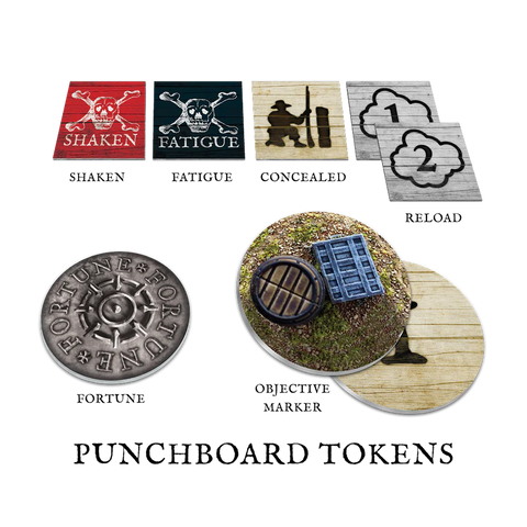 Port Royal Tokens and Terrain punchboard Set