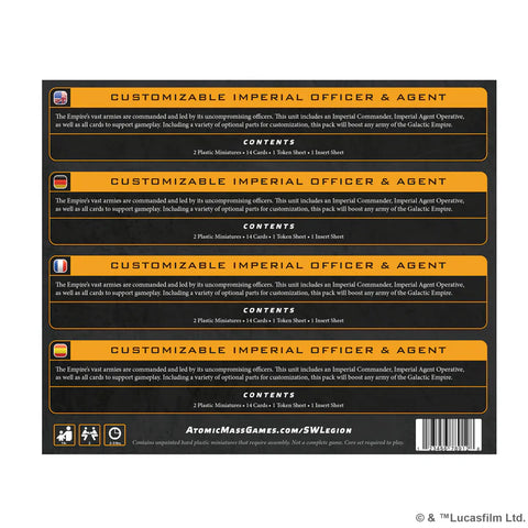 Star Wars: Legion - Customizable Imperial Officer & Agent