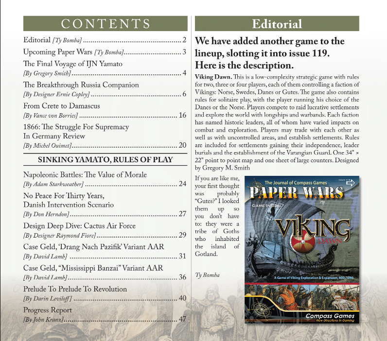 Paper Wars Issue 112: Magazine & Game (Sinking Yamato)