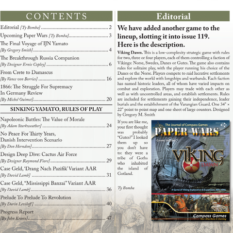 Paper Wars Issue 112: Magazine & Game (Sinking Yamato)