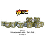 Bolt Action Orders Dice Olive Drab (12) - The Tabletop Strategist
