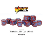 Bolt Action Orders Dice Maroon (12) - The Tabletop Strategist