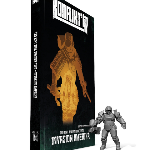 New Konflikt '47: Invasion Amerika & 'T2 Prototype Heavy Armor' book miniature