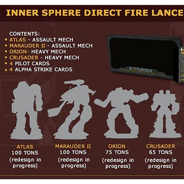 BattleTech: Inner Sphere Direct Fire Lance Miniatures Pack