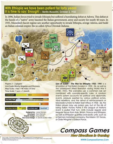 Lion of Judah: The War for Ethiopia, 1935-1941 - The Tabletop Strategist