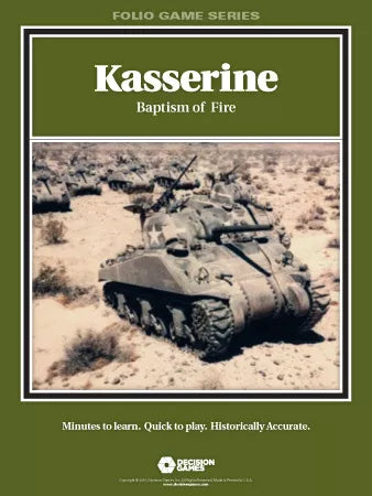 Kasserine: Baptism of Fire (Folio Game Series) - The Tabletop Strategist