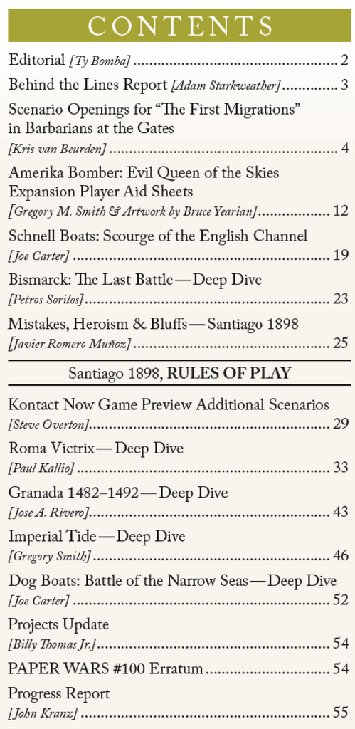 Paper Wars Issue 102: Magazine & Game (Santiago Campaign, 1898)