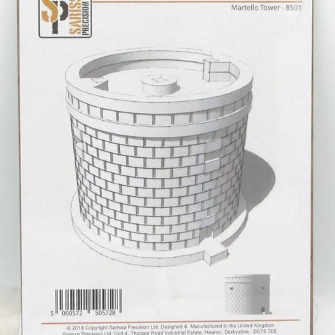 Sarissa Precision BS01 Martello Tower (Black Seas) Terrain Kit Fortification - The Tabletop Strategist