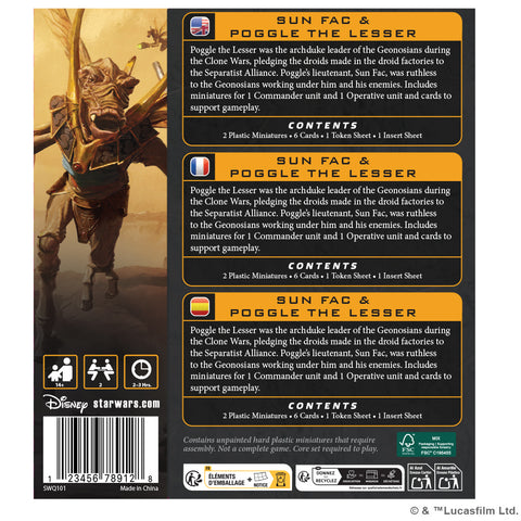 Star Wars: Legion – Poggle the Lesser & Sun Fac