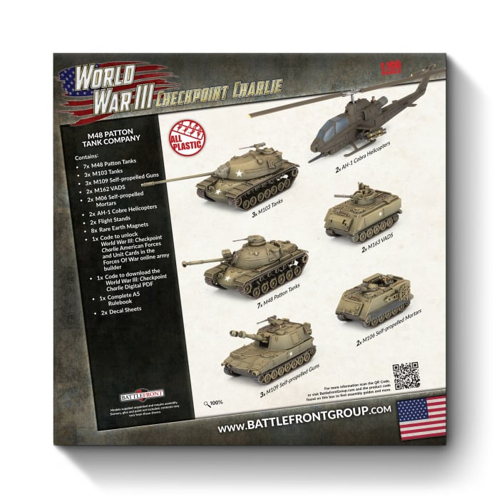Team Yankee: American Starter Force: M48 Patton Tank Company (Plastic) - Limited Edition